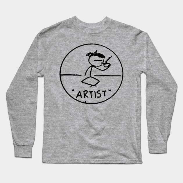 "Artist" aka Disgruntled Tea-Drinker Long Sleeve T-Shirt by philmachi